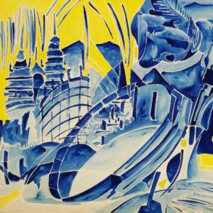 L'ovalie Jaune et bleu